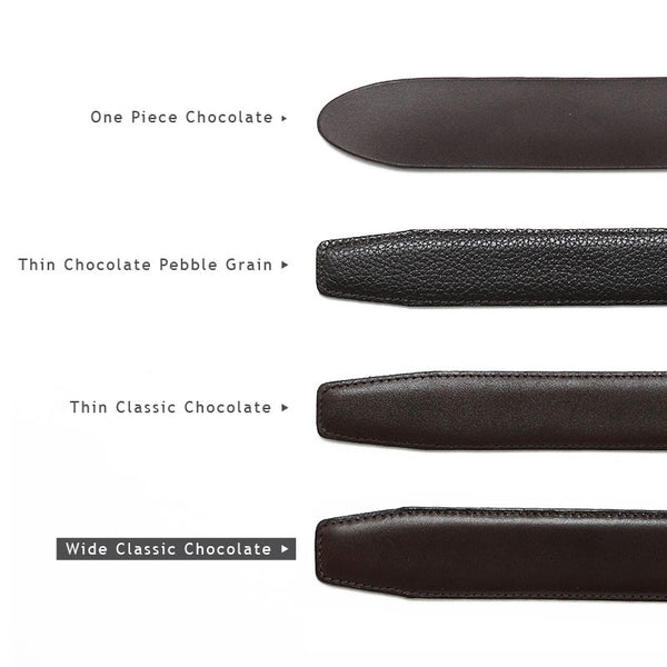 Wide Classic Chocolate Belt Strap