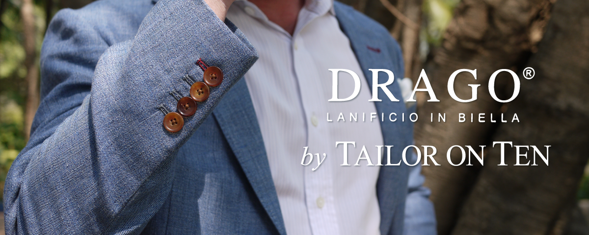 Drago Tan Houndstooth Wool Silk and Linen Bedford Jacket - Custom Fit  Tailored Clothing